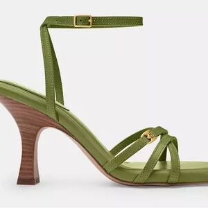 Coach Elegant Green Strappy Heeled Sandals - Wore One Time